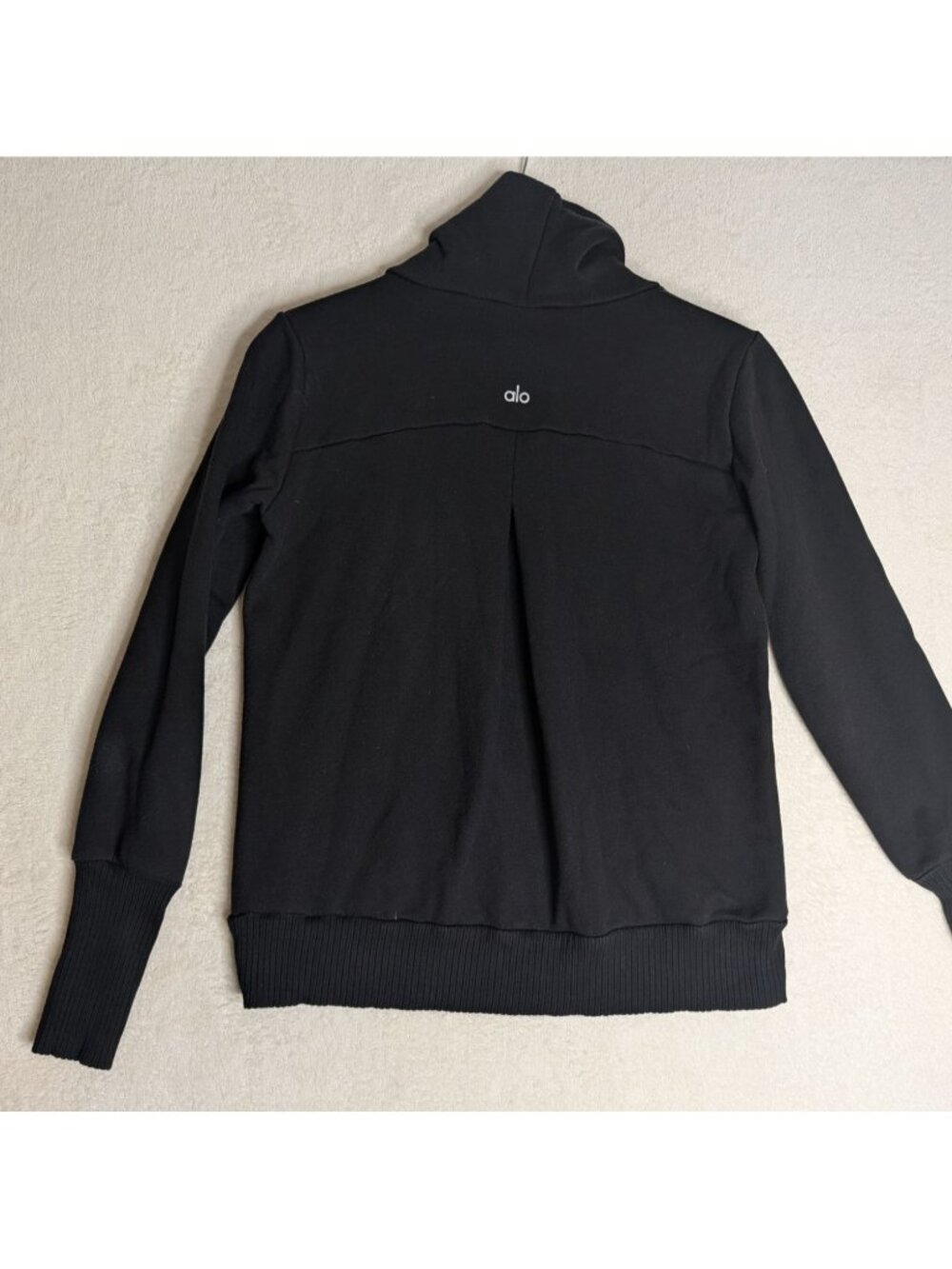 Alo Yoga Haze Funnel Neck Womens Sweatshirt Black Size S - Picture 11 of 11